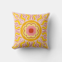 Flower sunshine - yellow & pastel pink