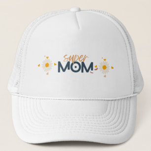 Flower Super MOM Trucker Hat