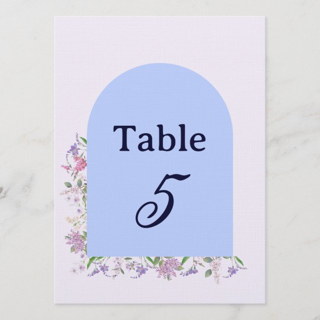 Flower table number (Front)