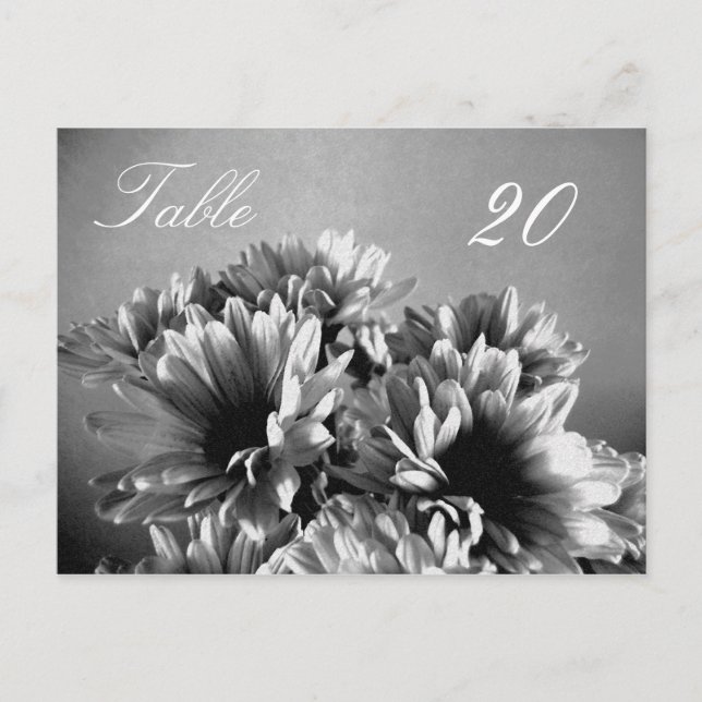 Flower Table Number Postcard (Front)