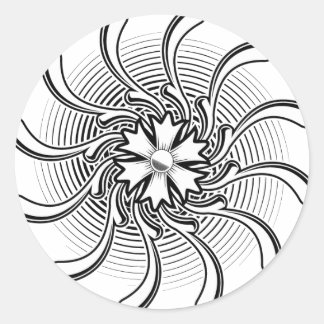 Flower Tattoo Classic Round Sticker
