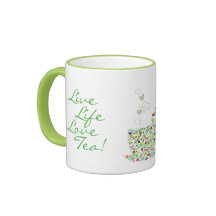 Flower Teapot mug design Green