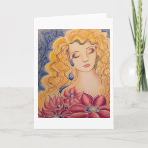 Flower Tears greeting card