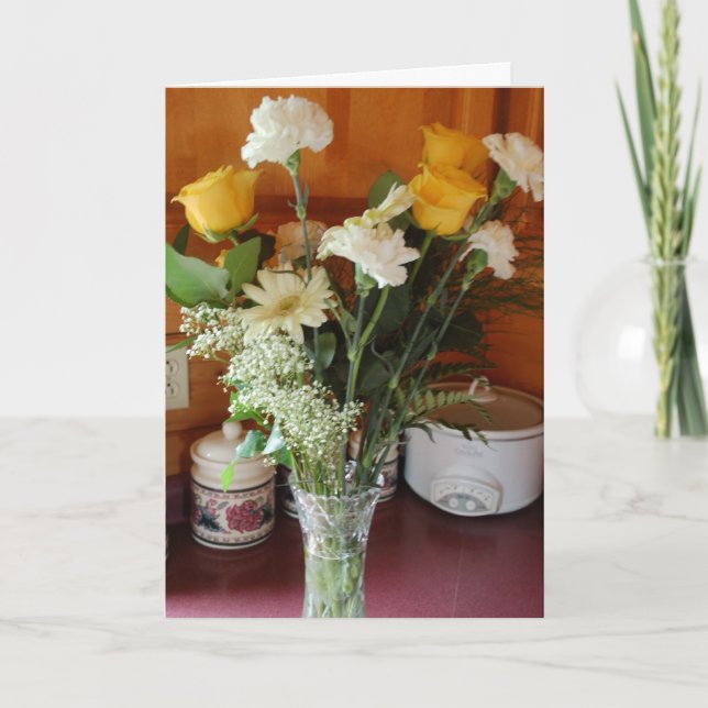 flower thank you card (Front)