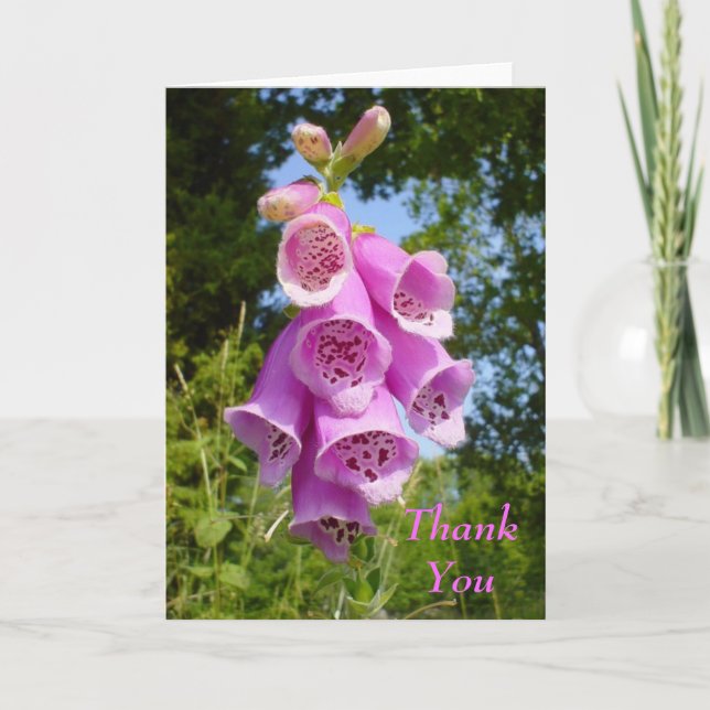 flower Thank You Note Card (Front)