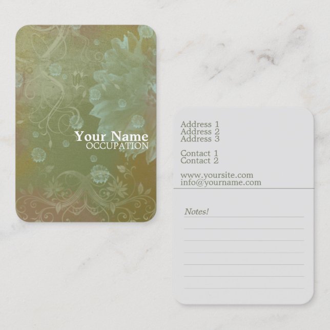 Flower Theme - Business Card (Front/Back)