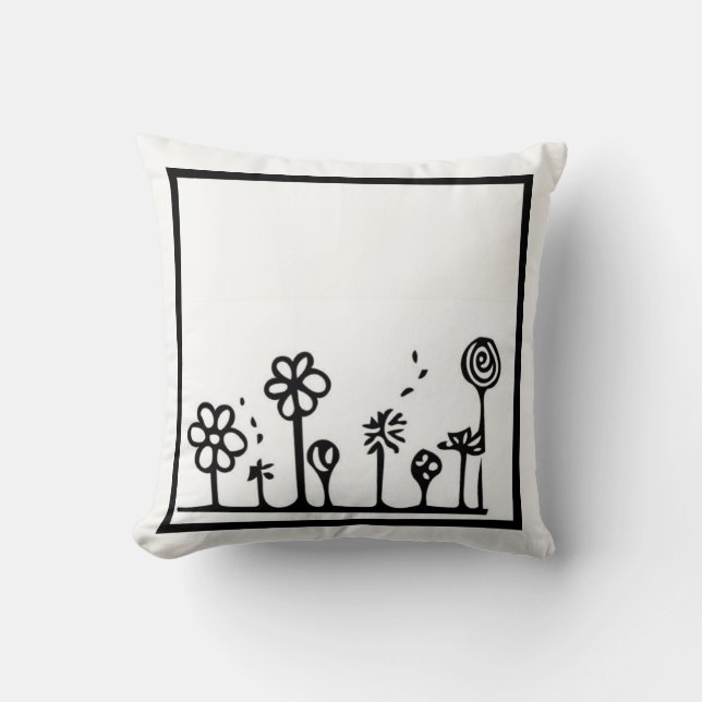 Flower Throw Pillow (Front)
