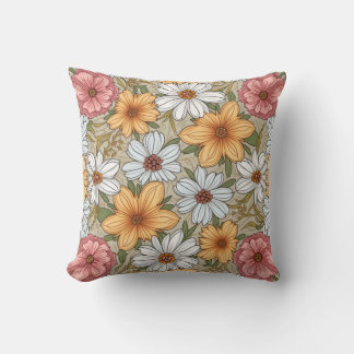 Flower Throw Pillow