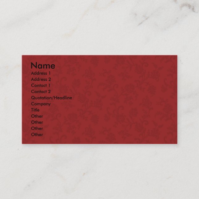 Flower-Tile-Business-Card Business Card (Front)