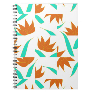 Flower tile pattern notebook