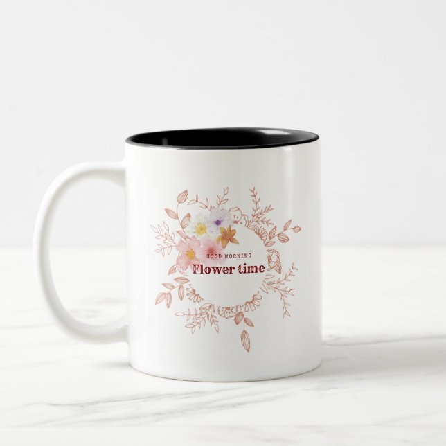 Flower Time Morning Mug (Left)