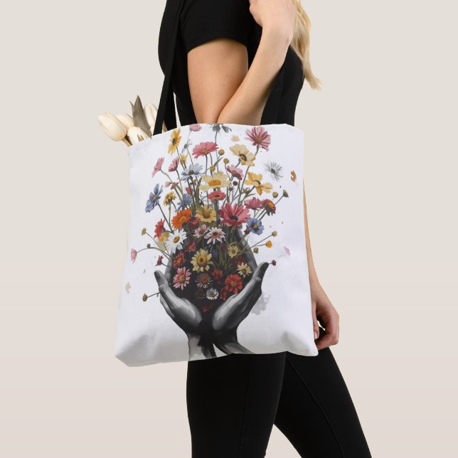 Flower Tote Bag (Close Up)