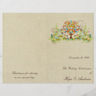Flower Tree Wedding Program