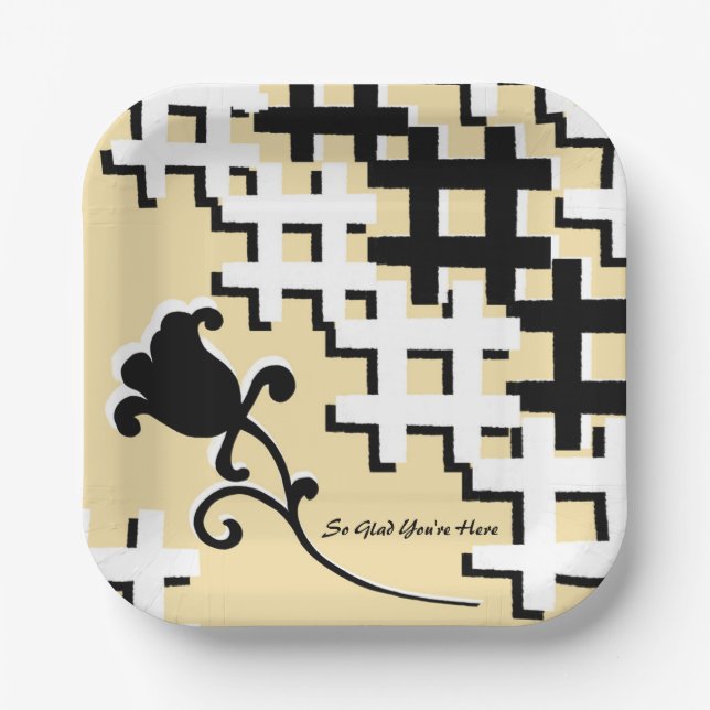Flower Trellis Paper Plate (Front)