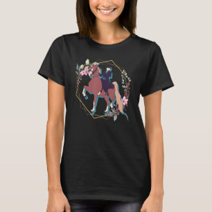 Flower Trotting Horse American Saddlebred T-Shirt
