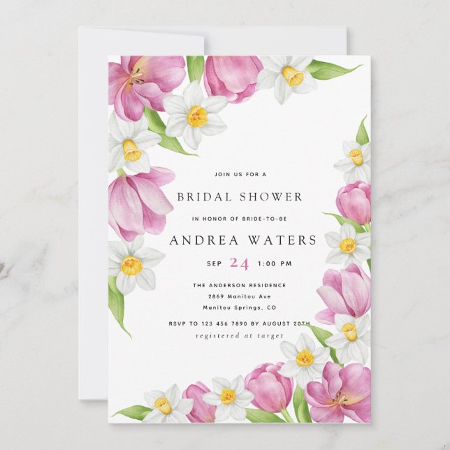 Flower Tulip | Bridal Shower Invitation (Front)