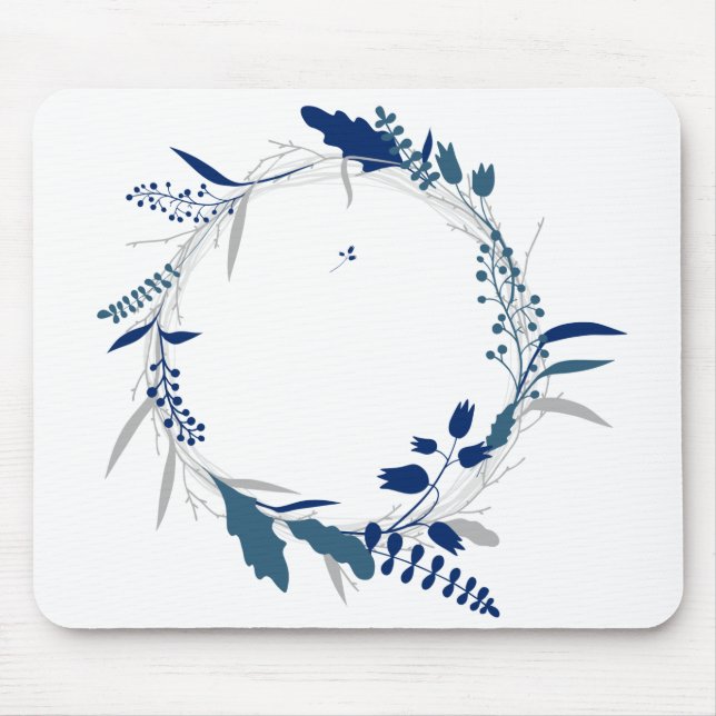 Flower Twig Corolla Wreath Lease Spring Leaf Mouse Pad (Front)