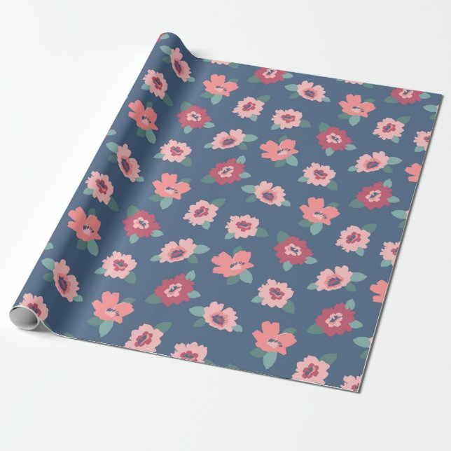 Flower Types Wrapping Paper (Unrolled)