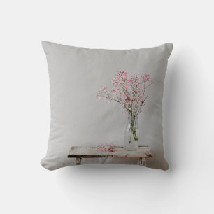 Flower vase baby s breath natural cushion