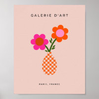 Flower Vase Pink Orange Neutral