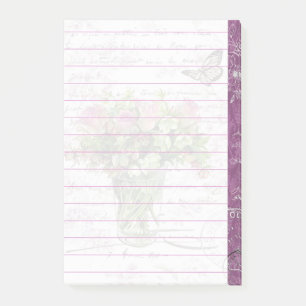Flower vase post-it notes