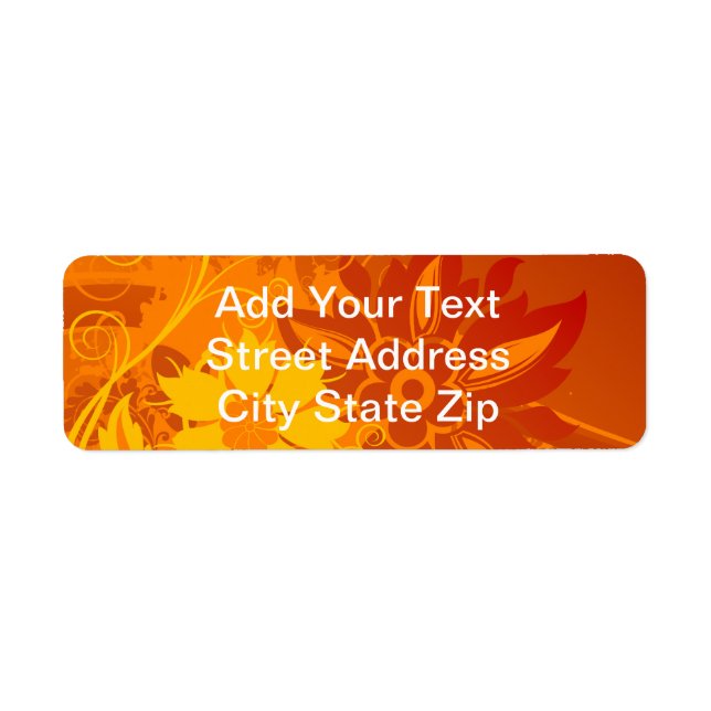 Flower Vectors Return Address Label (Front)