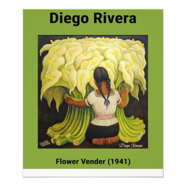 Flower Vender (1941) by Diego Rivera Photo Print (Front)