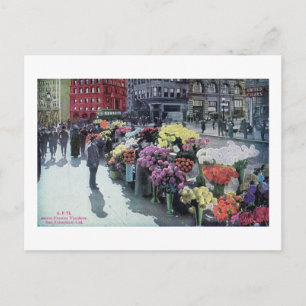 Flower Vendors, San Francisco 1926 Vintage Postcard