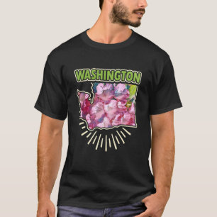 Flower Washington State Design T-Shirt