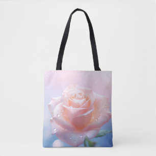 Flower Water Drop Nature Serene Tranquil Tote Bag