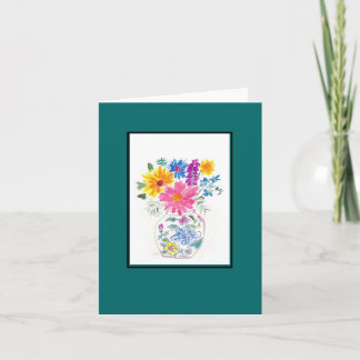 flower watercolor blank note card