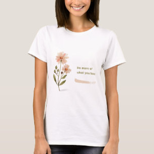 Flower Watercolor Canvas T-Shirt