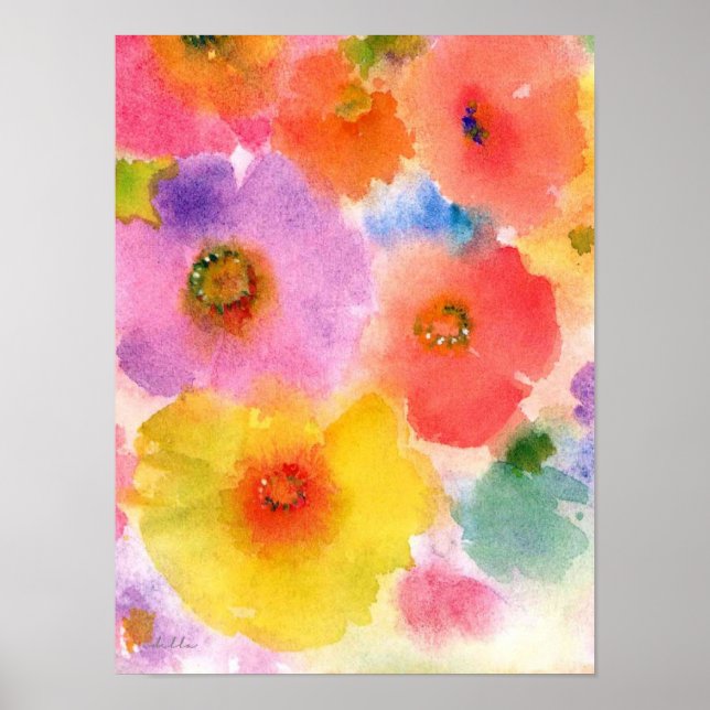 flower watercolor print (Front)