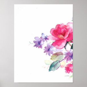 flower watercolor print