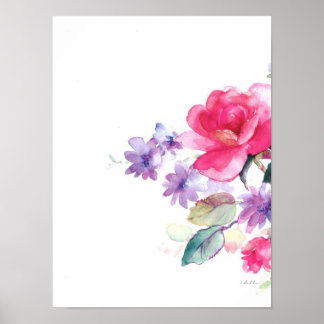 flower watercolor print