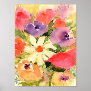 flower watercolor print