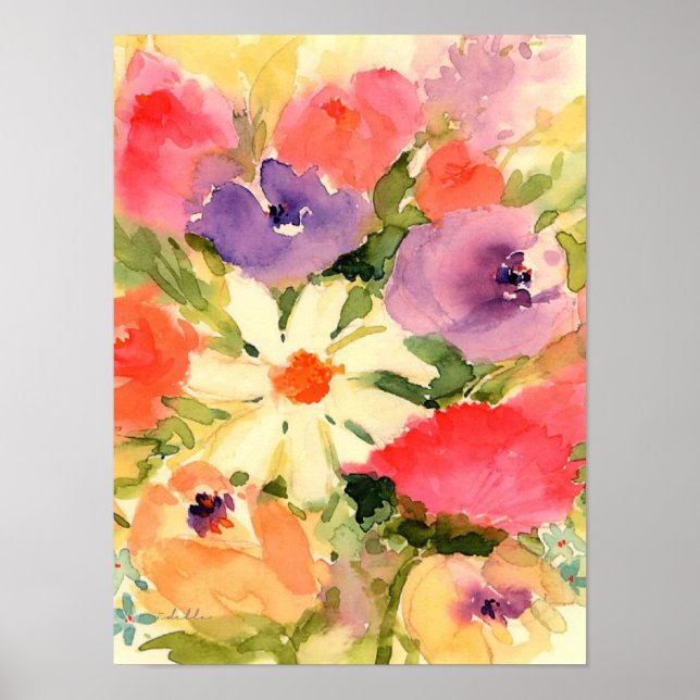 flower watercolor print (Front)