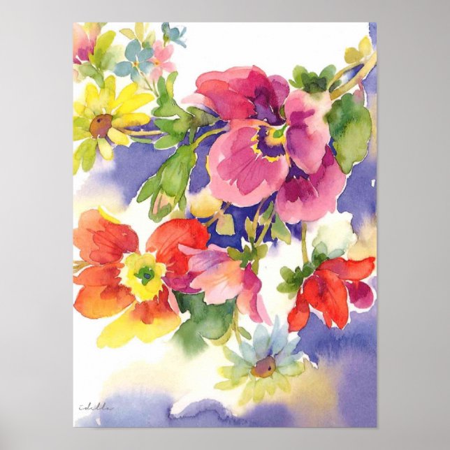 flower watercolor print (Front)