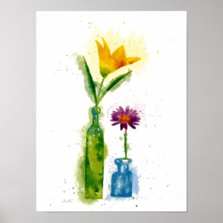 flower watercolor print
