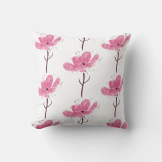 Flower Watercolor Rose Cushion