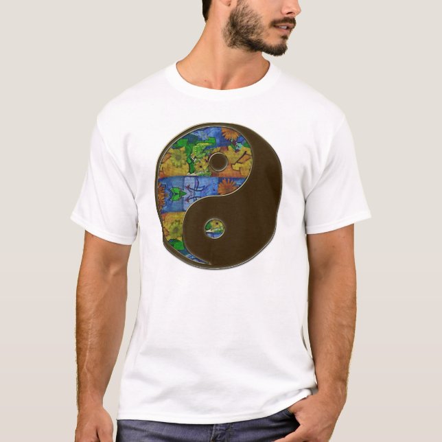 Flower Weave Yin-Yang T-Shirt (Front)