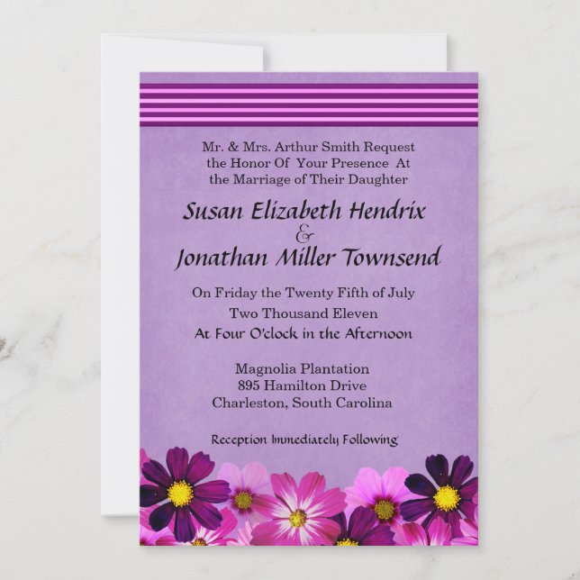 Flower Wedding Invitations (Front)