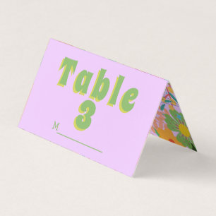 Flower Wedding Table Numbers