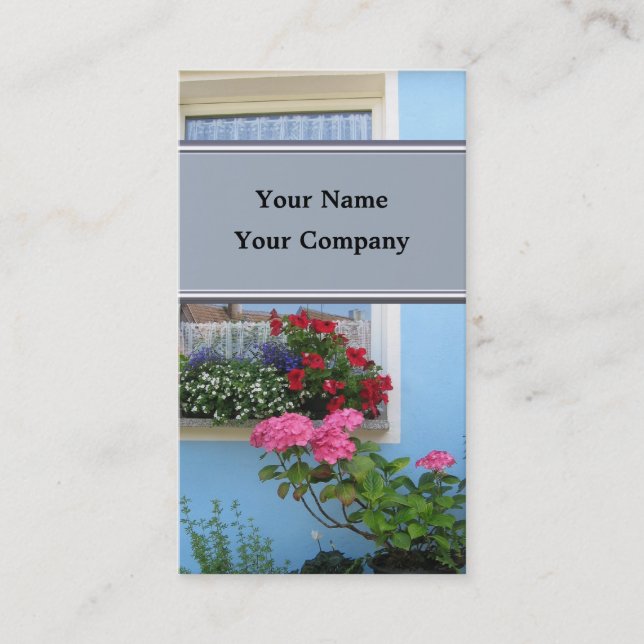 flower window business card template (Front)