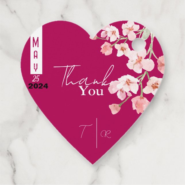 Flower wine favour tags (Back)