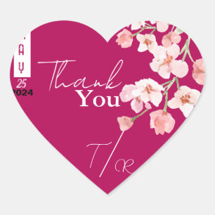 Flower wine heart sticker