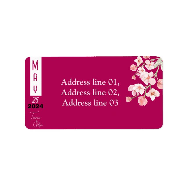 Flower wine label (Front)