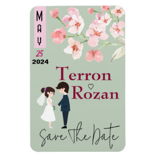 Flower wine magnet