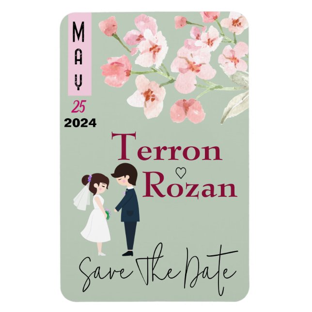 Flower wine  magnet (Vertical)
