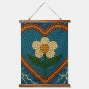 Flower with Beads and Thunder Hanging Tapestry